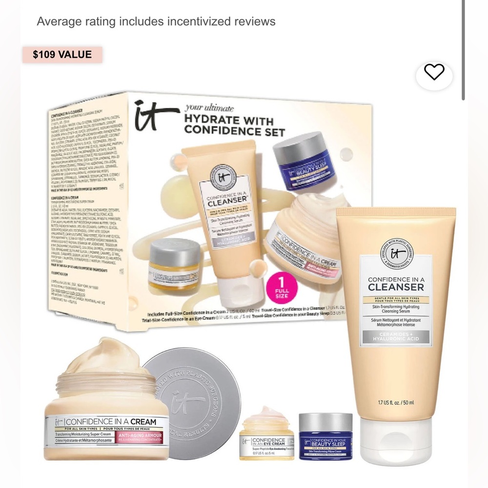 New! IT Cosmetics it’s your skin - Hydrate with Confidence Skincare Set